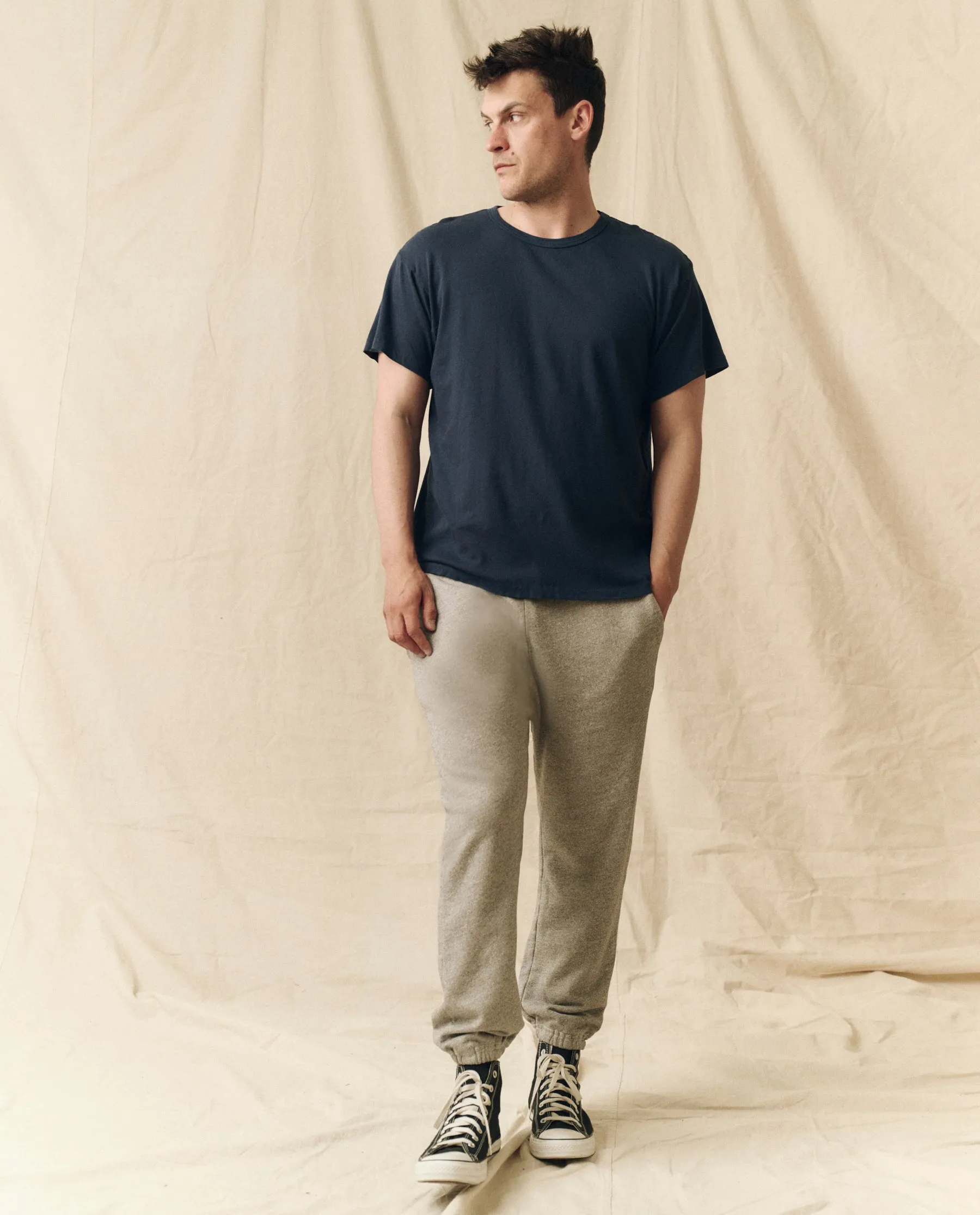 The Men's Slim Tee. -- True Navy sold by THE GREAT. product image thumbnail 4