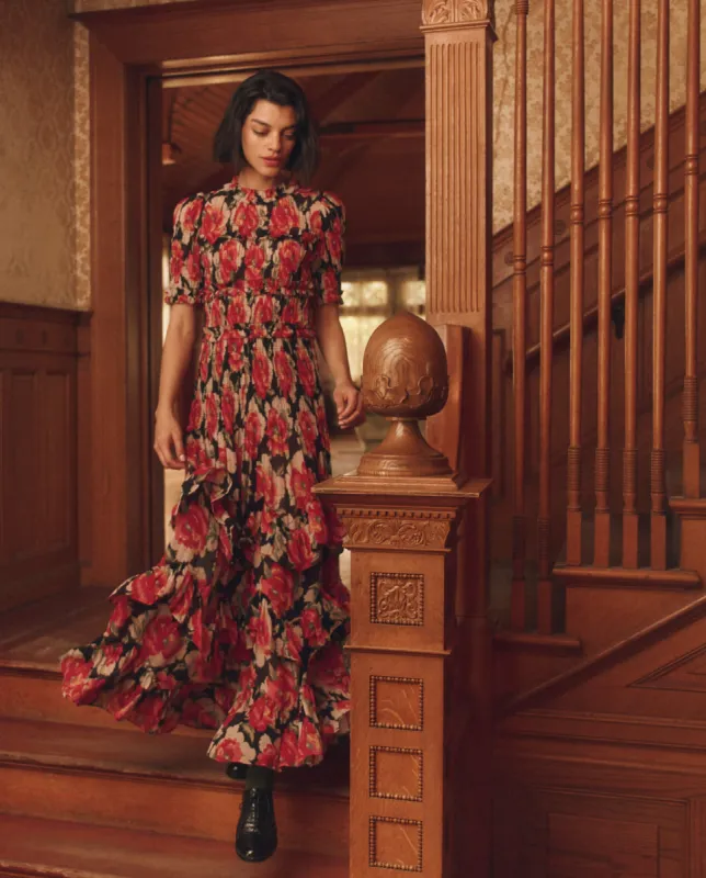 The Ballroom Dress. -- Fuchsia Rose sold by THE GREAT.