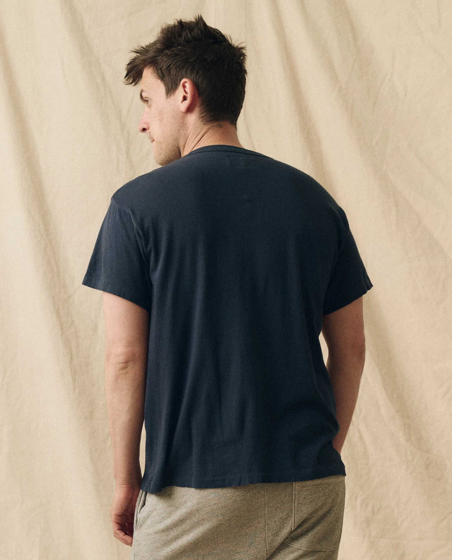 The Men's Slim Tee. -- True Navy sold by THE GREAT. product image thumbnail 2