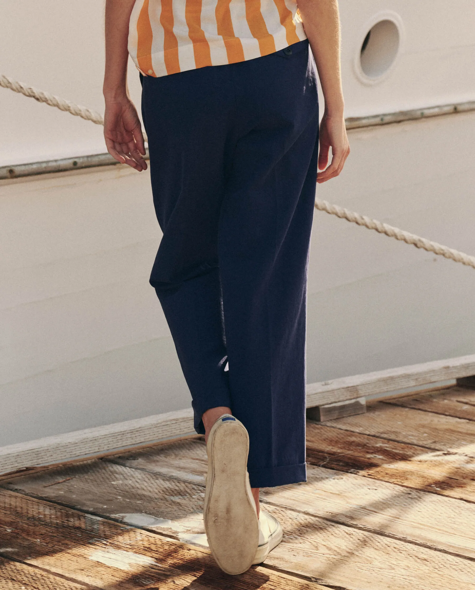 The Tour Trouser. -- French Blue sold by THE GREAT. product image thumbnail 3