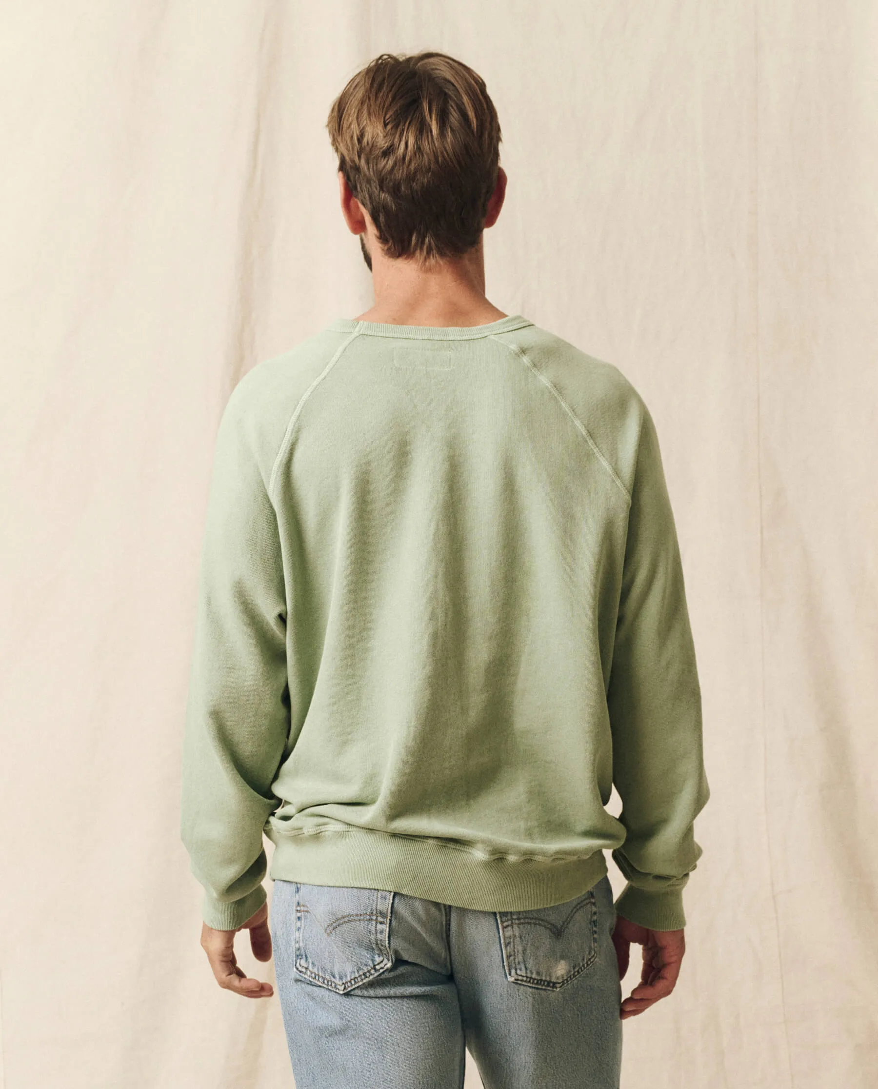 The Men's College Sweatshirt. -- Pistachio sold by THE GREAT. product image thumbnail 3