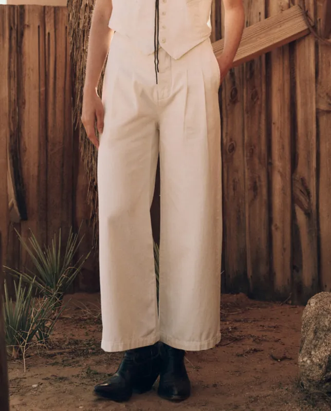 The Sculpted Trouser. -- Natural Hemp sold by THE GREAT.