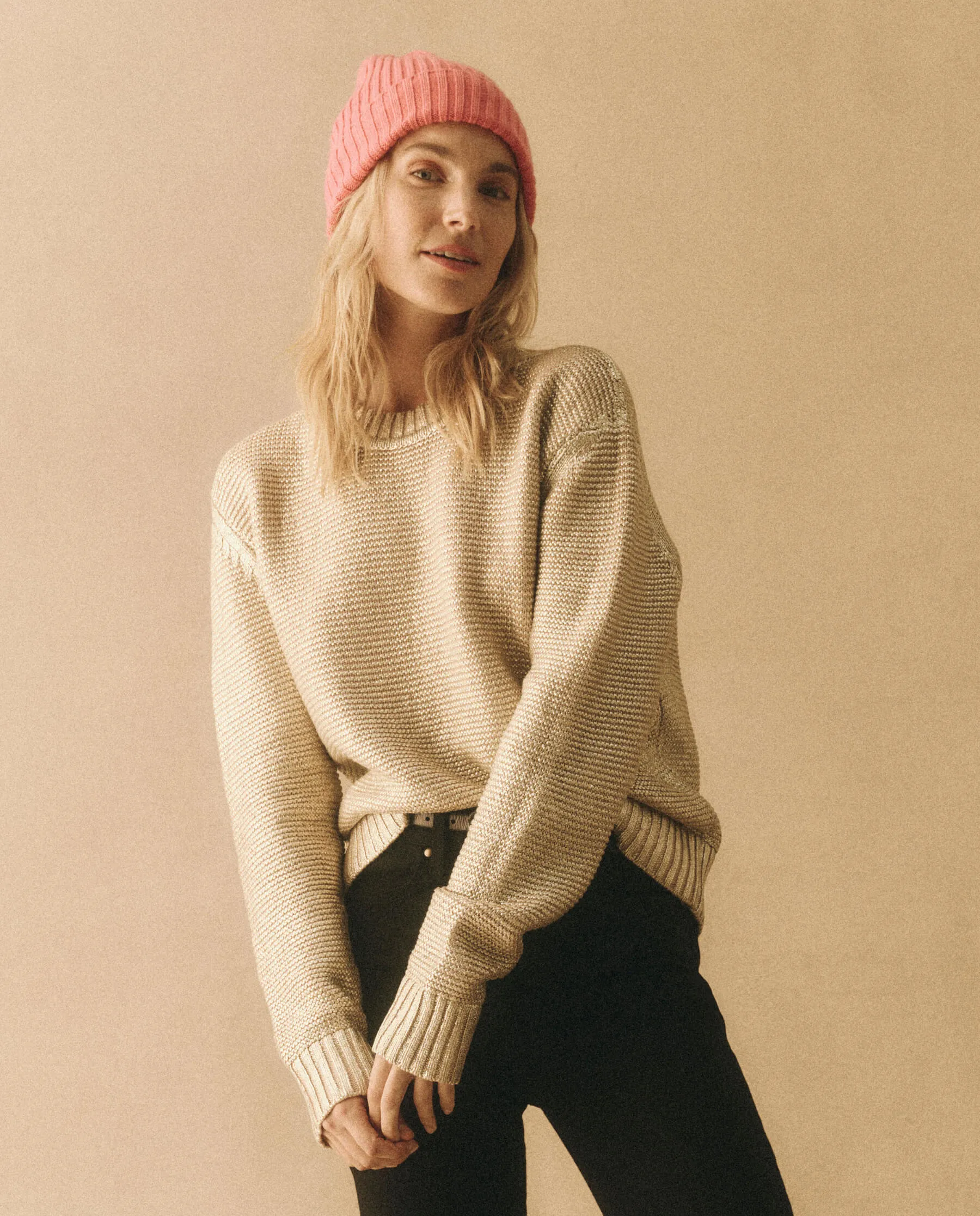 The Shrunken Pullover. -- Shimmer sold by THE GREAT.