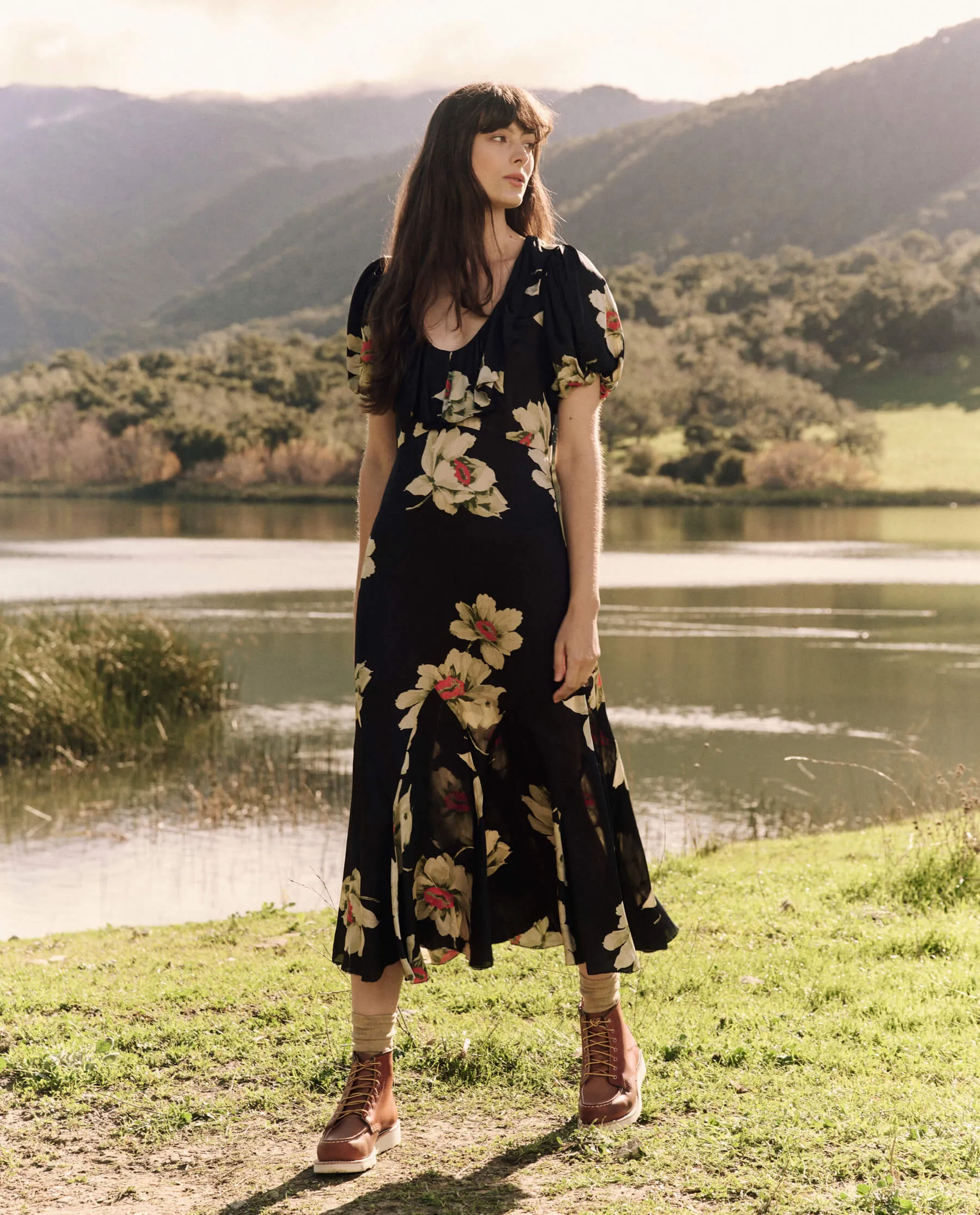 The Medley Dress. -- Relic Rose sold by THE GREAT. product image thumbnail 3