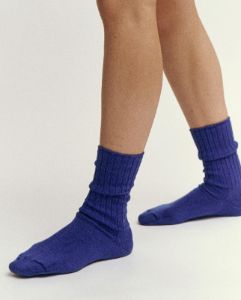 The Cashmere Sock. -- Bright Blue sold by THE GREAT.