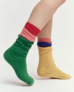 The Cashmere Sock. -- Bright Blue sold by THE GREAT.