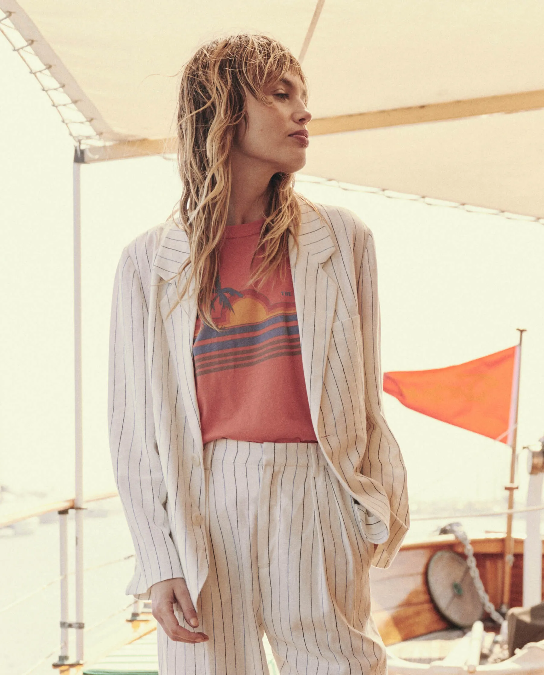 The Boxy Crew. Graphic -- Coral with Sunset Graphic sold by THE GREAT. product image thumbnail 3