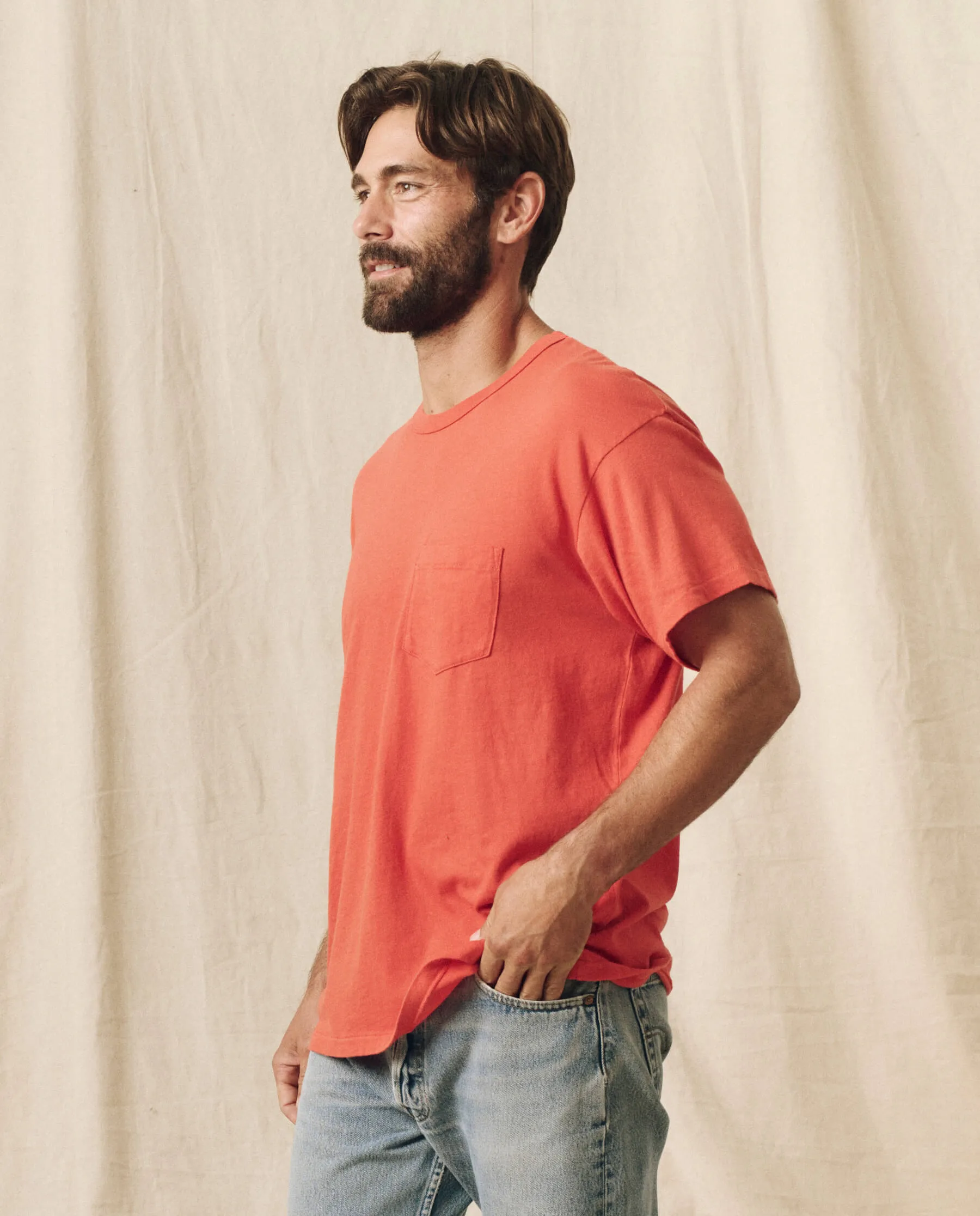 The Men's Pocket Tee. -- Heirloom Tomato sold by THE GREAT. product image thumbnail 4