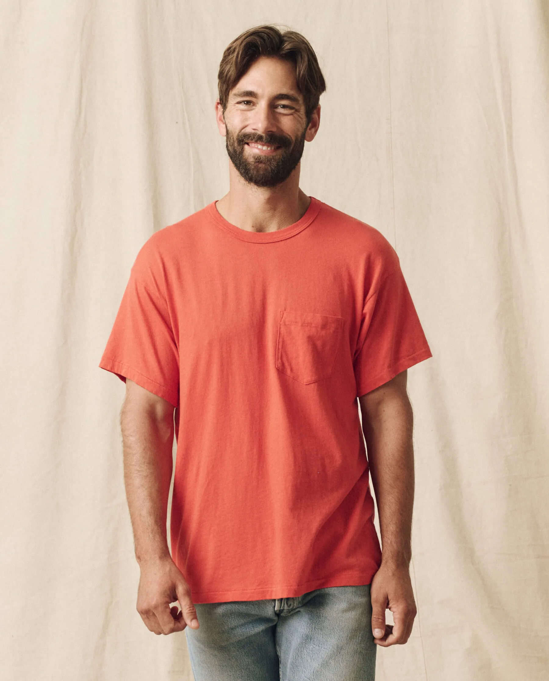 The Men's Pocket Tee. -- Heirloom Tomato sold by THE GREAT. product image thumbnail 3