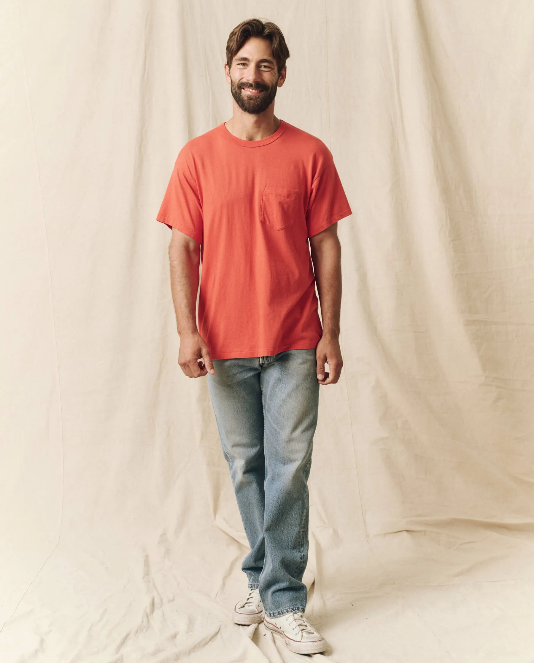 The Men's Pocket Tee. -- Heirloom Tomato sold by THE GREAT. product image thumbnail 2