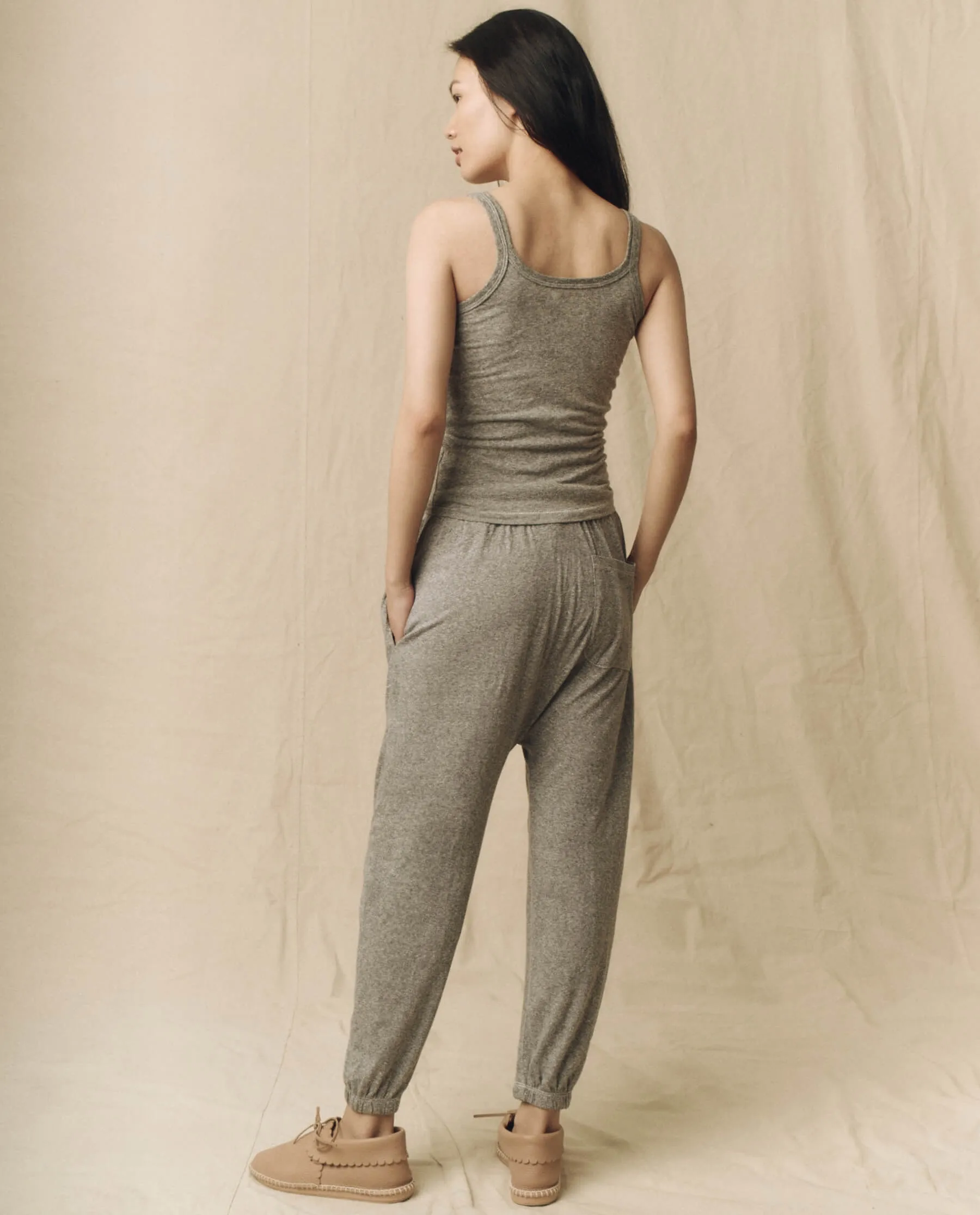 The Slim Tank. Solid -- Heather Grey sold by THE GREAT. product image thumbnail 5