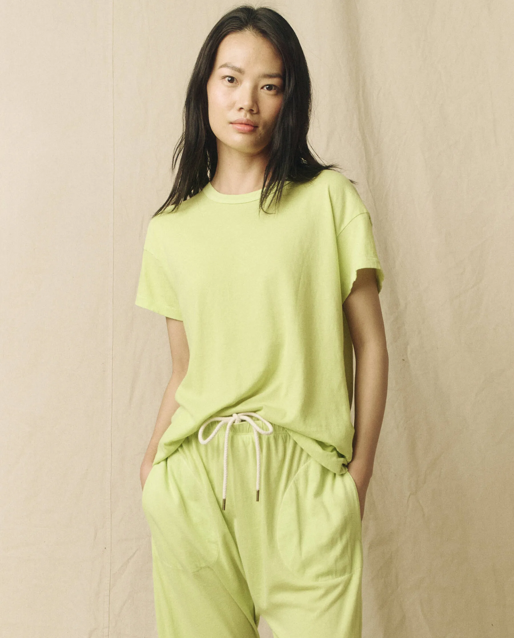 The Boxy Crew. Solid -- Lime Zest sold by THE GREAT. product image thumbnail 3