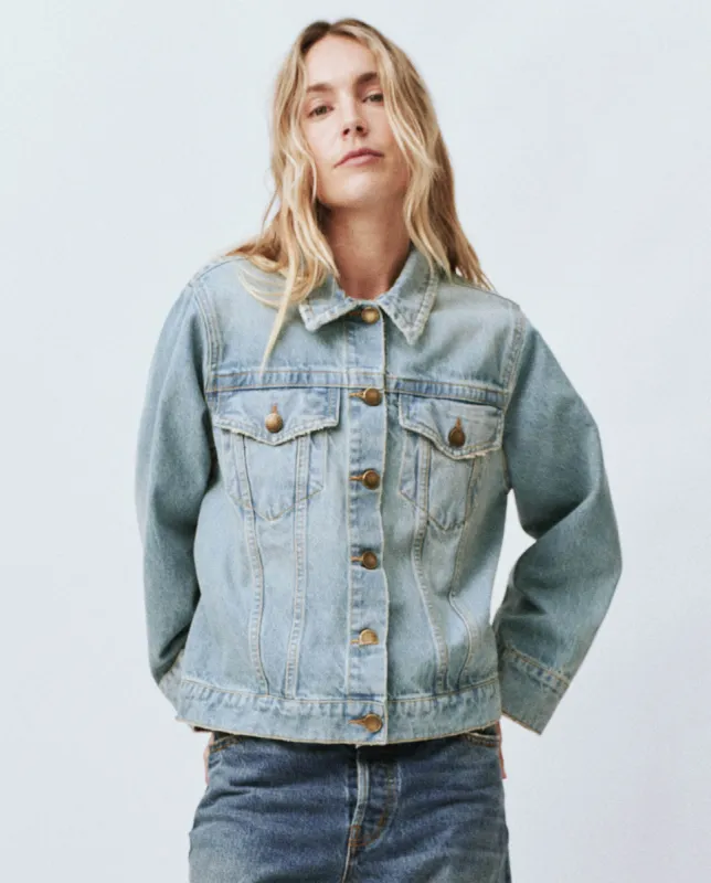 The Slouchy Jean Jacket. -- Great Plains Wash sold by THE GREAT.