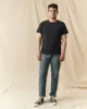 The Men's Pure Knits Slim Tee. Solid -- Almost Black sold by THE GREAT.