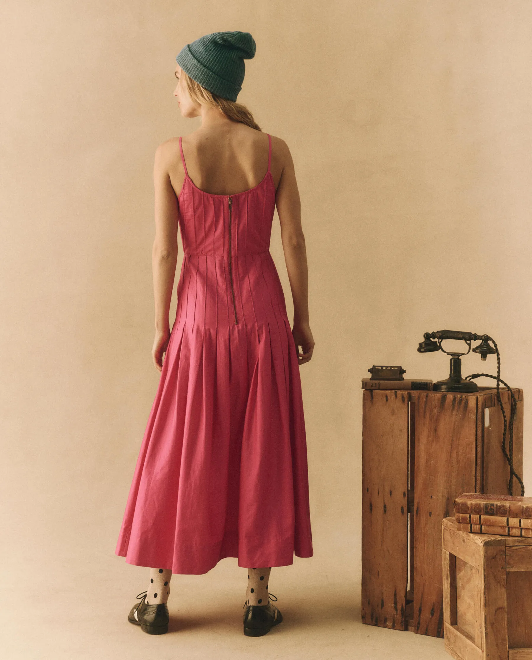 The Petticoat Dress. -- Fuchsia sold by THE GREAT. product image thumbnail 5