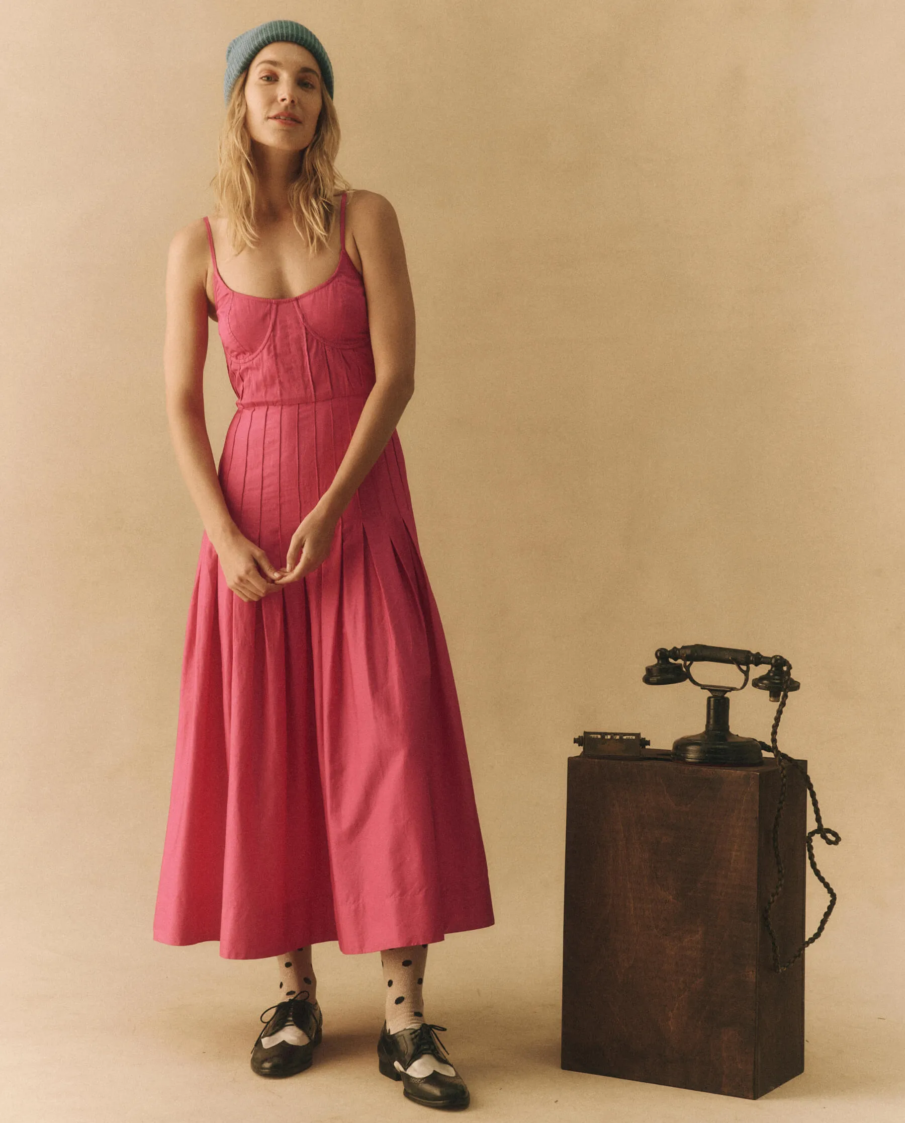 The Petticoat Dress. -- Fuchsia sold by THE GREAT. product image thumbnail 4