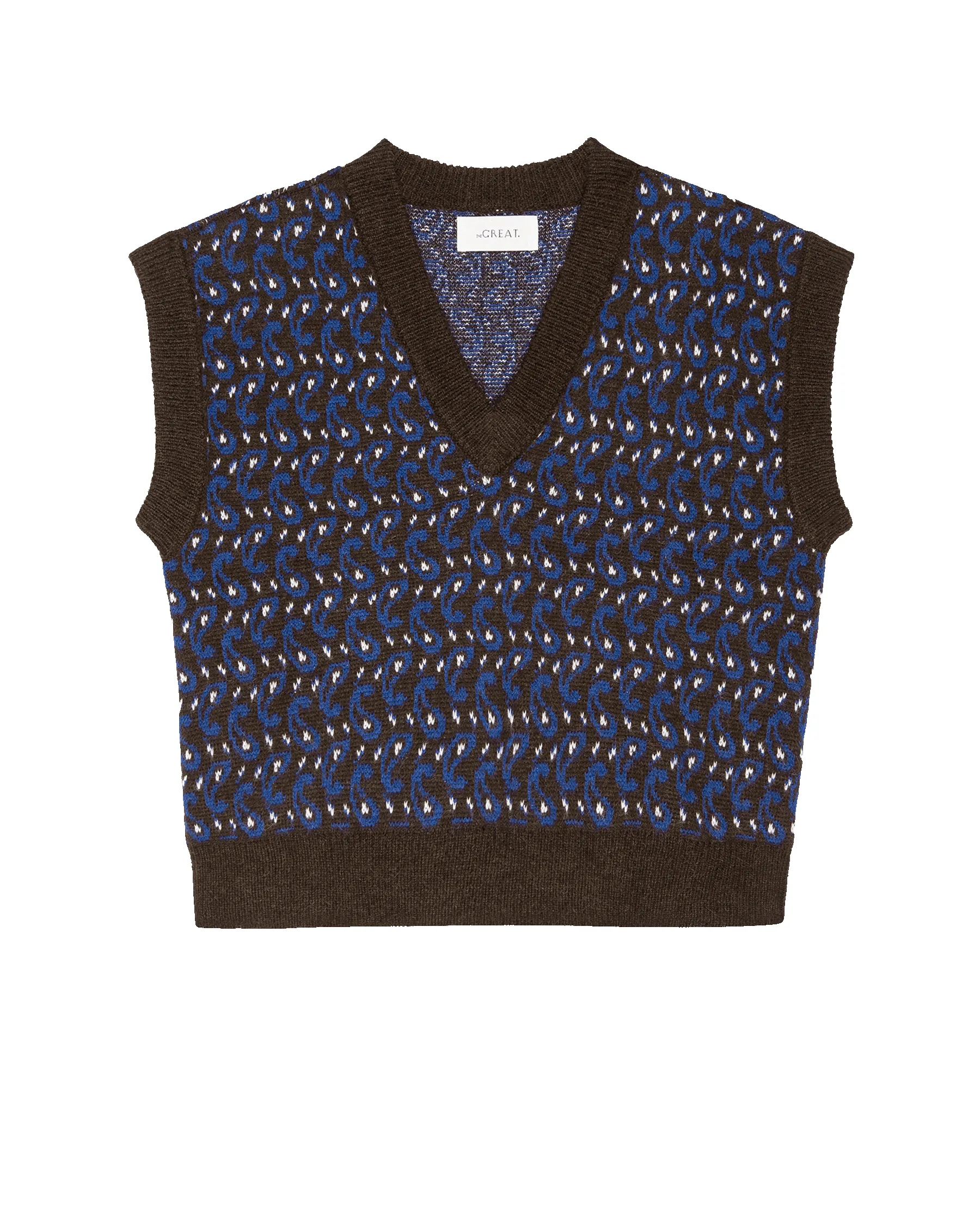 The Sweater Vest. -- Driftwood Paisley sold by THE GREAT. product image thumbnail 5