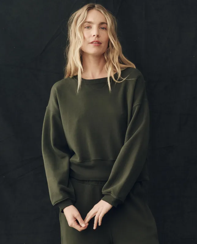 The League Sweatshirt. -- Woodland Green sold by THE GREAT.