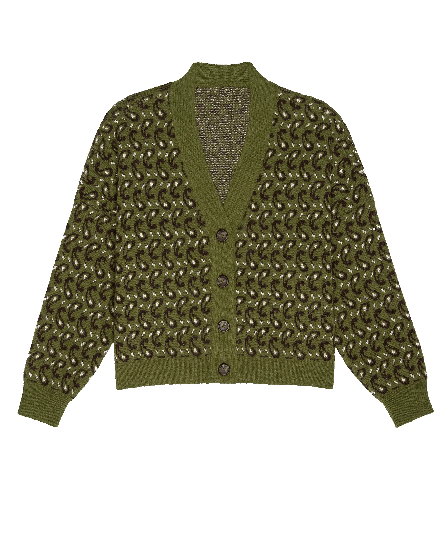 The Slouch Cardigan. -- Army Paisley sold by THE GREAT. product image thumbnail 5