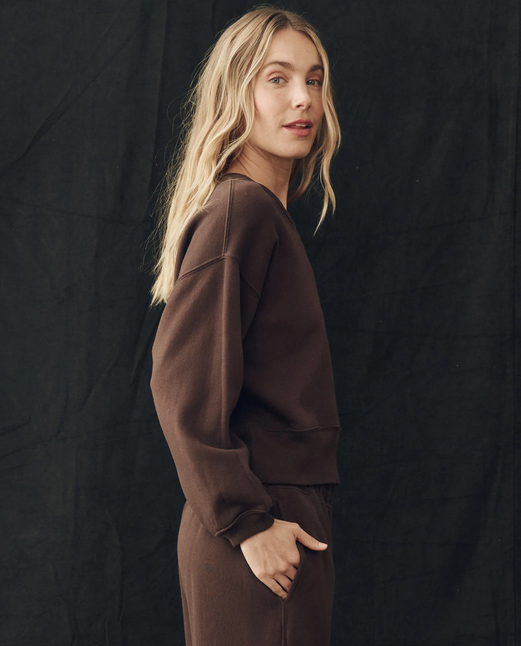 The League Sweatshirt. -- Driftwood sold by THE GREAT. product image thumbnail 3