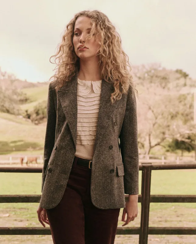 The Double-Breasted Blazer. -- Truffle sold by THE GREAT.