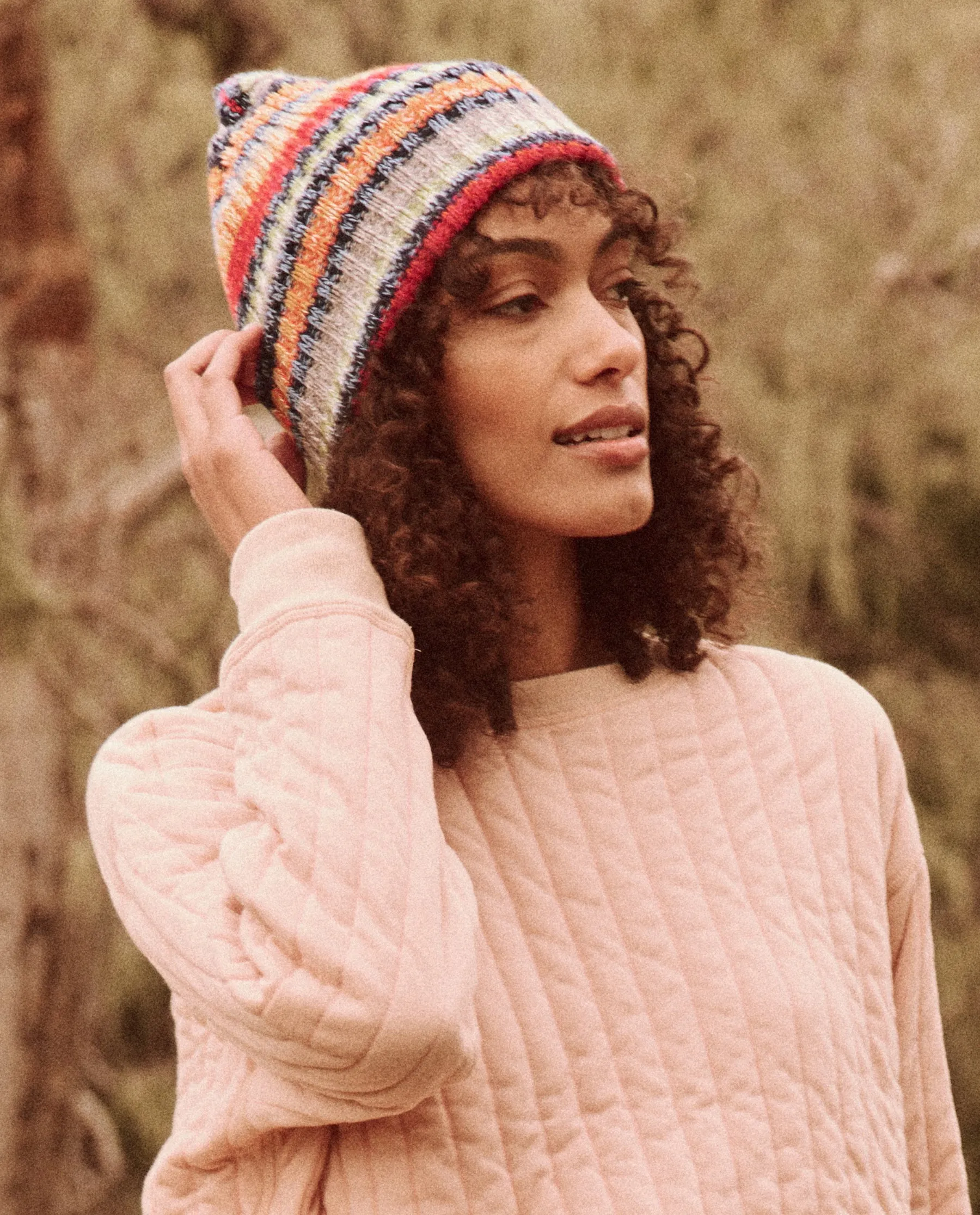 The Cabin Beanie. -- Camp Marled Stripe sold by THE GREAT. product image thumbnail 3