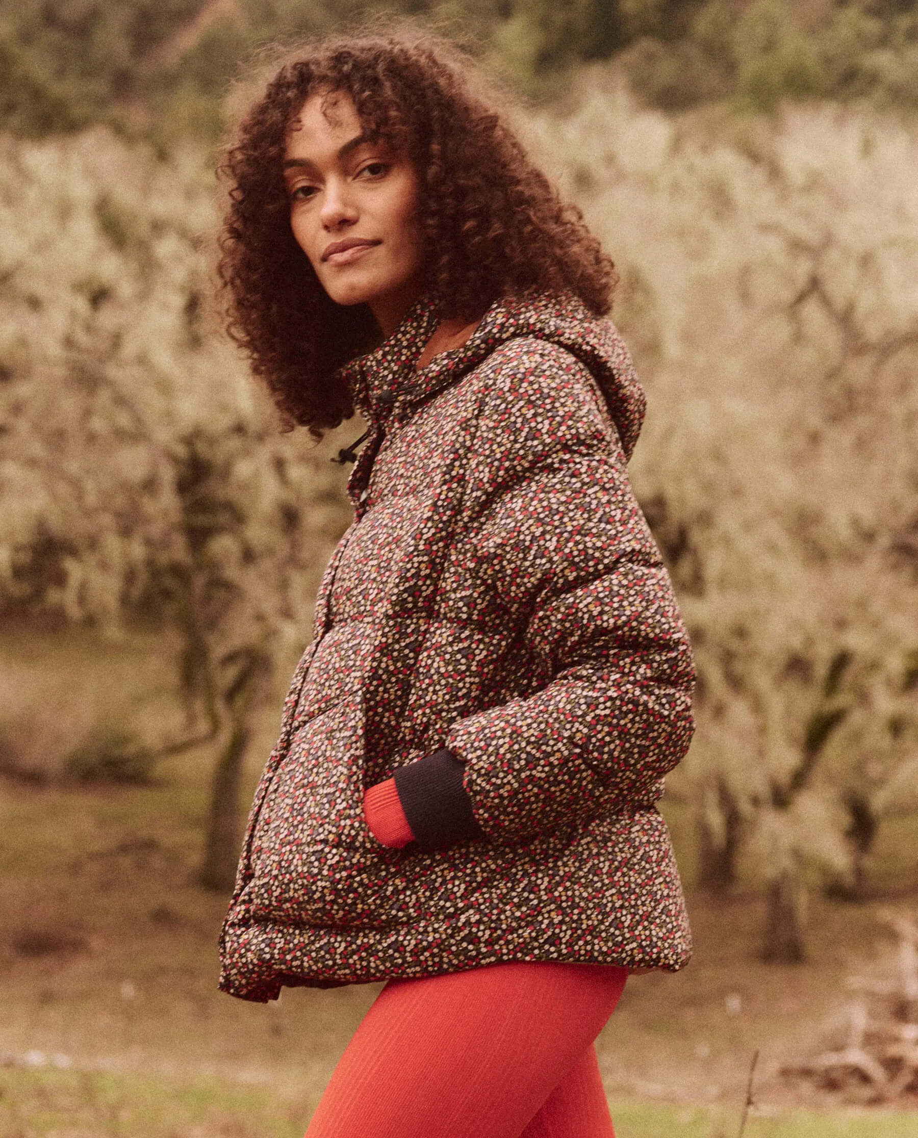 The Down Polar Puffer. -- Midnight Floral sold by THE GREAT. product image thumbnail 2