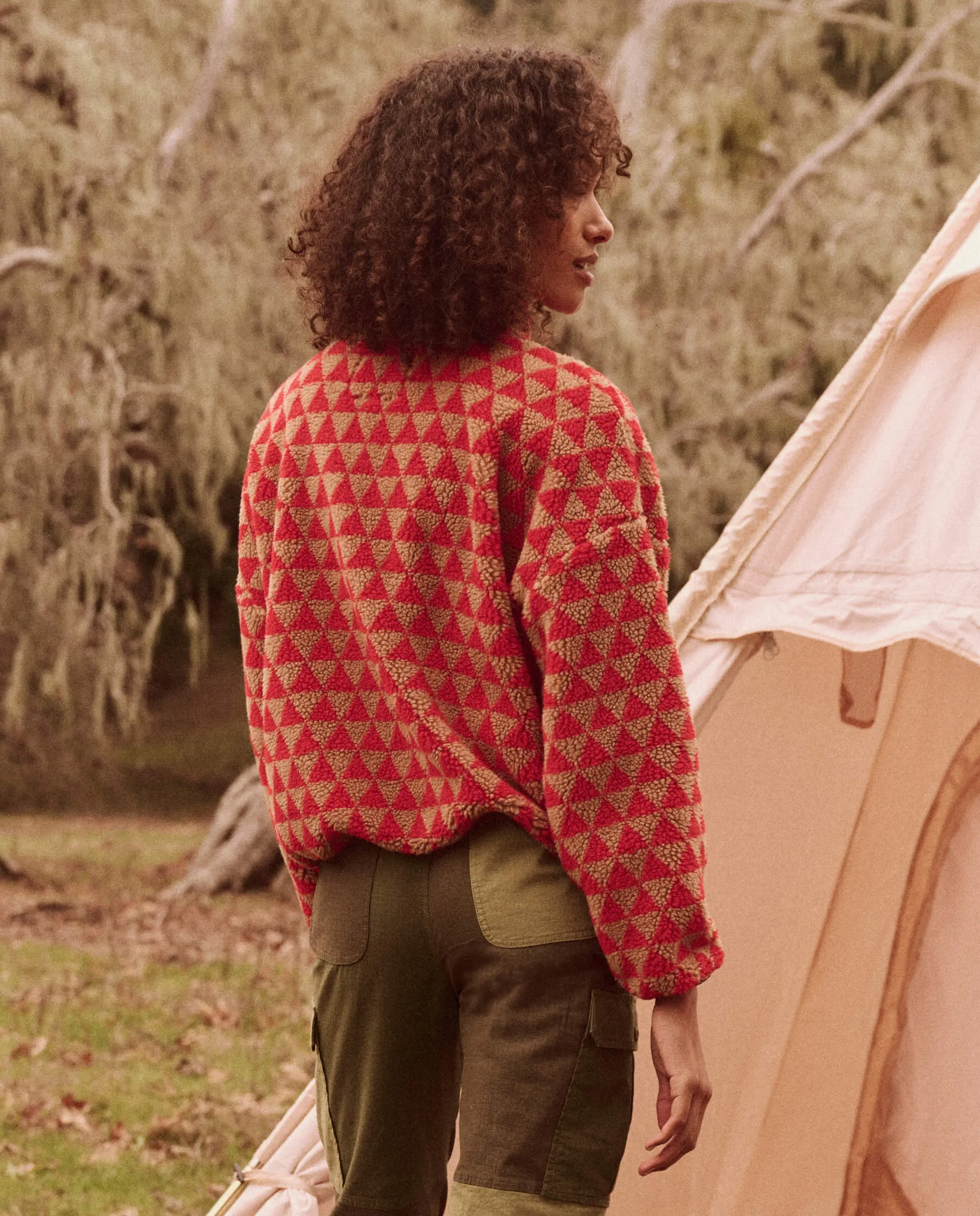 The Plush Terrain Half-Zip. -- Poppy Geo sold by THE GREAT. product image thumbnail 3