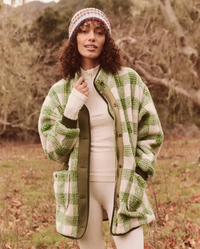 The Plush Mountaintop Coat. -- Alpine Plaid sold by THE GREAT.