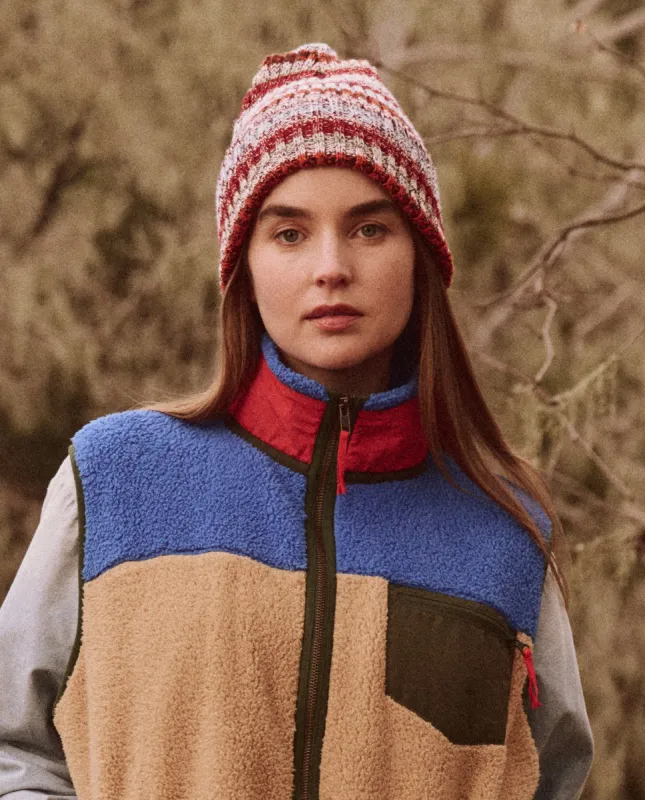 The Cabin Beanie. -- Boulder Marled Stripe sold by THE GREAT.