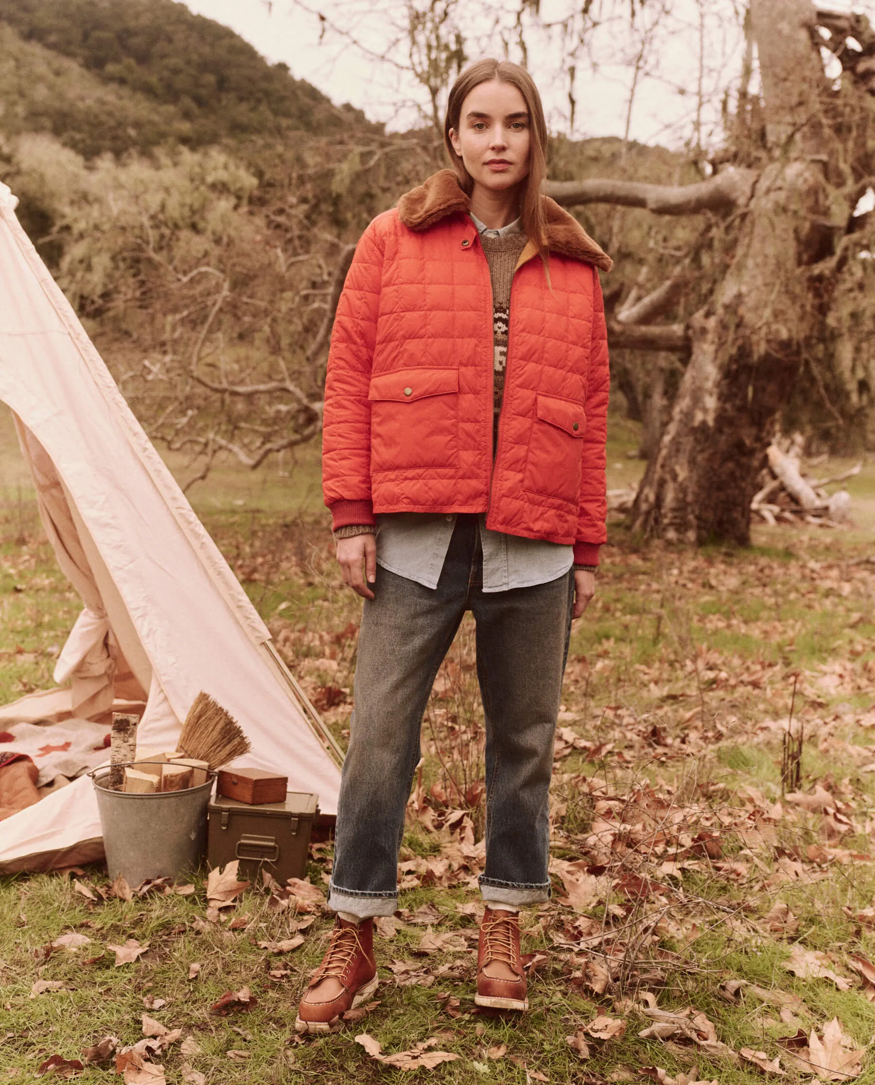 The Reversible Down Logger Puffer. -- Poppy and Amber sold by THE GREAT. product image thumbnail 5
