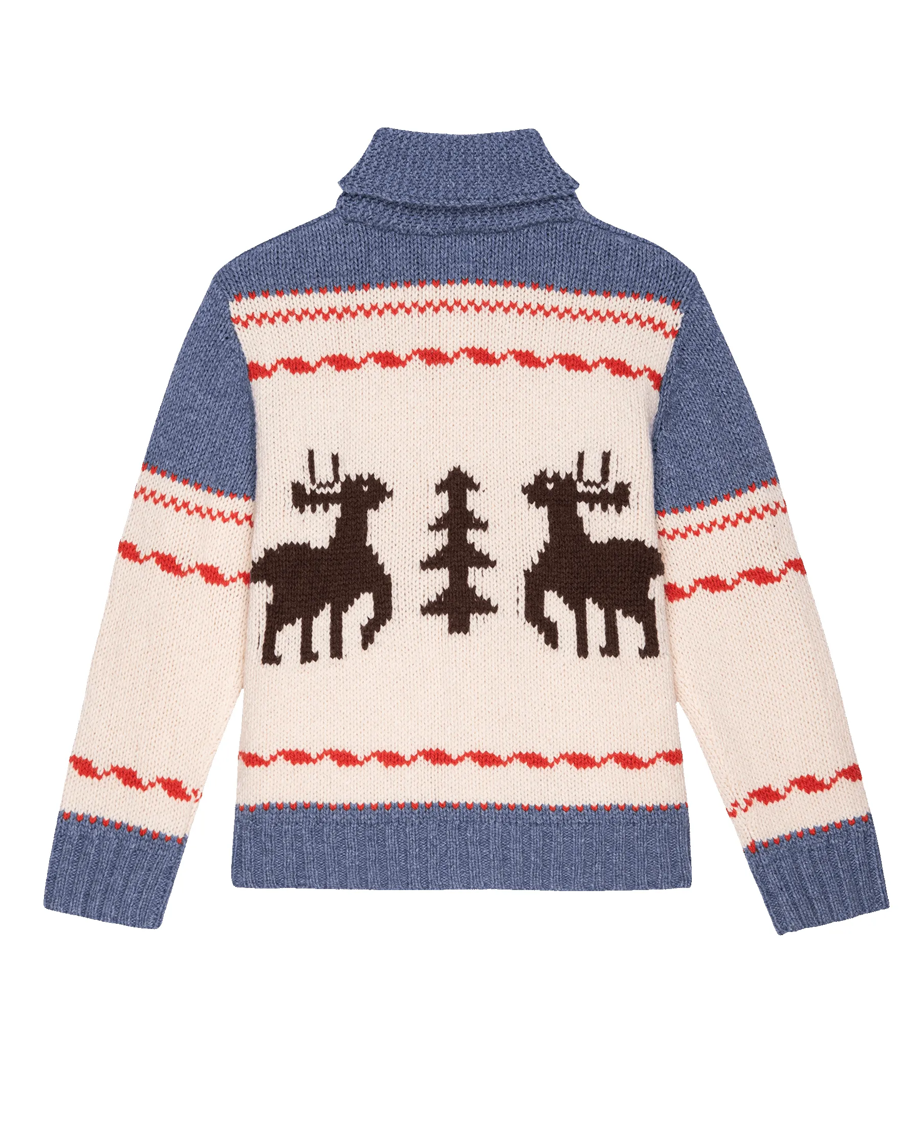 The Shawl Collar Full-Zip Sweater. -- Moose Track Fair Isle sold by THE GREAT. product image thumbnail 5