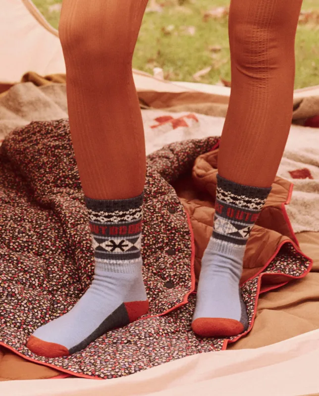 The Ridge Runner Sock. -- Deep Sky Fair Isle sold by THE GREAT.