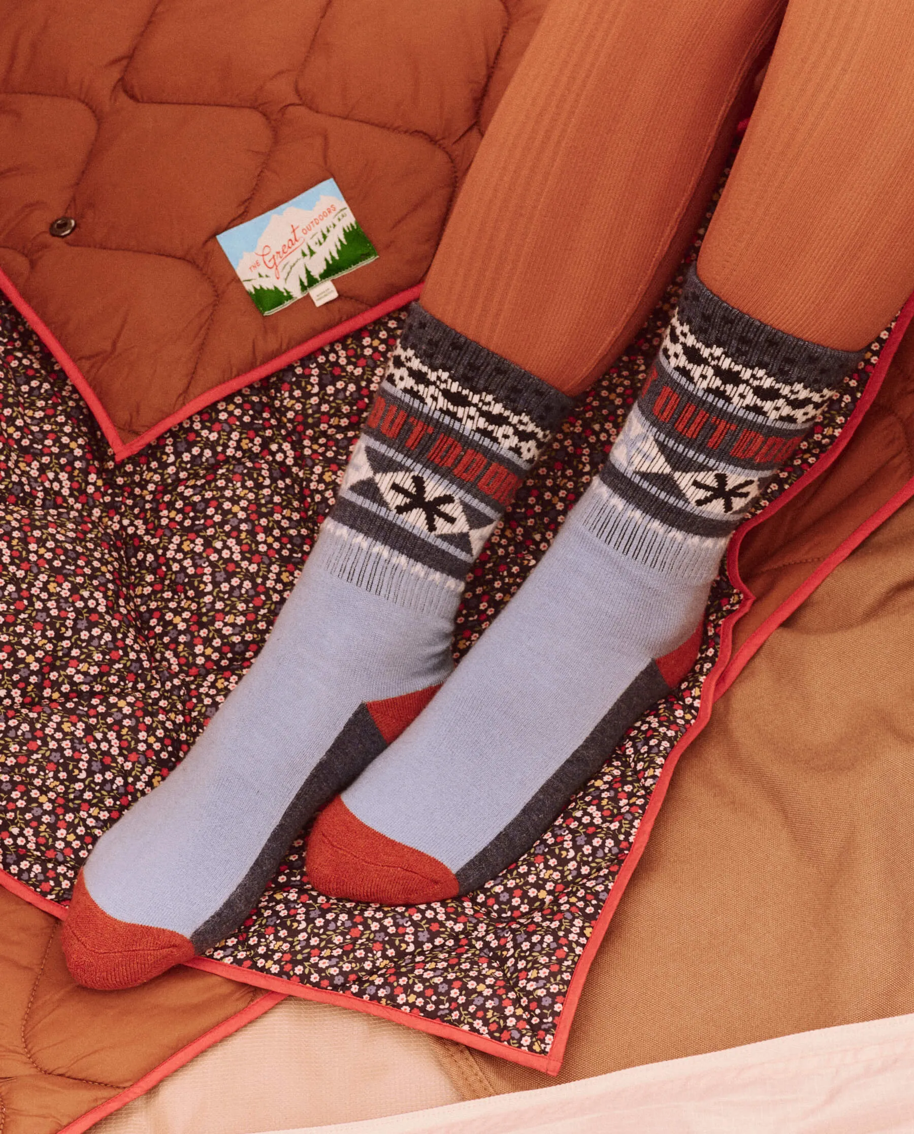 The Ridge Runner Sock. -- Deep Sky Fair Isle sold by THE GREAT. product image thumbnail 2