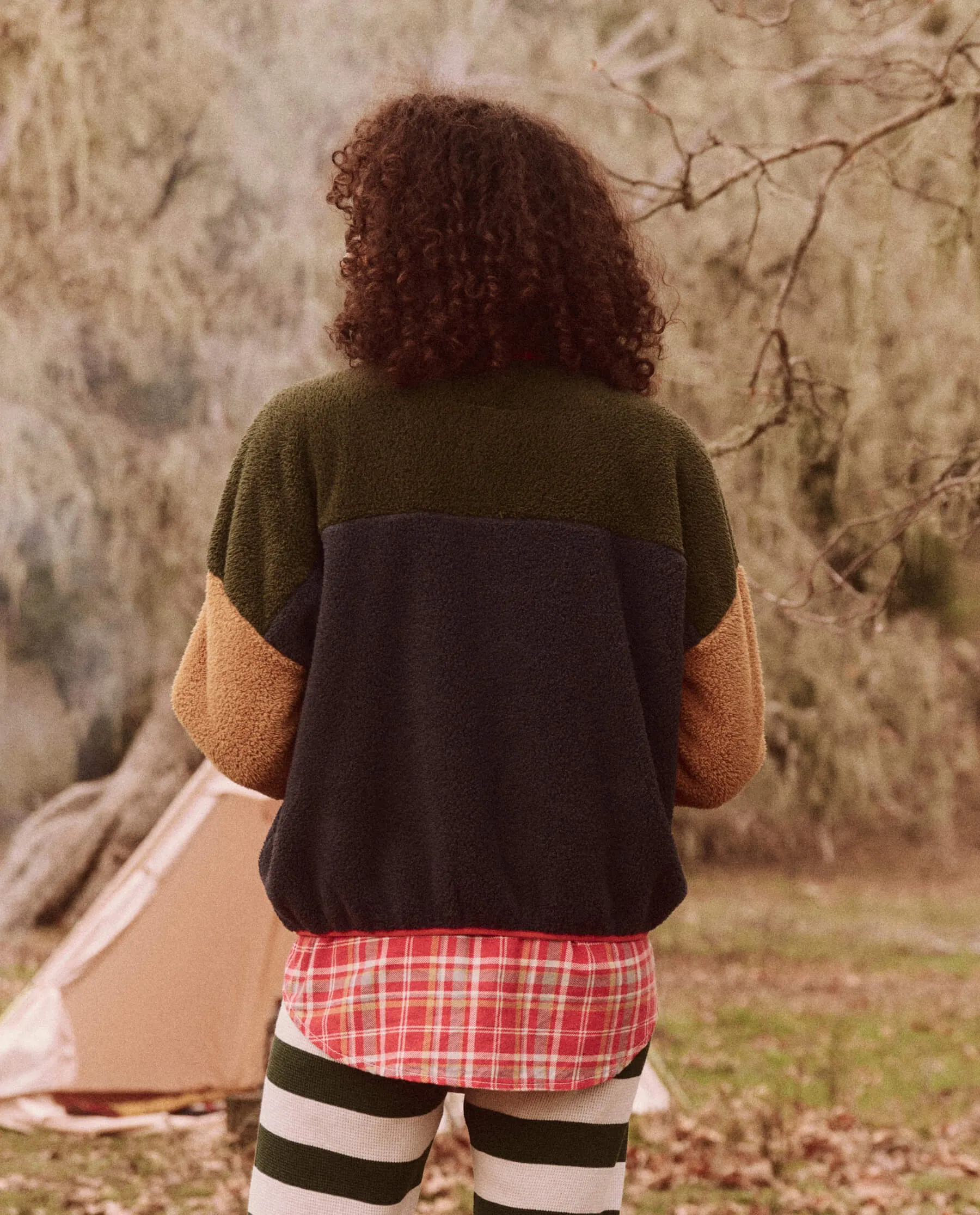 The Plush Colorblock Terrain Full-Zip. -- Mountain View and Midnight sold by THE GREAT. product image thumbnail 3