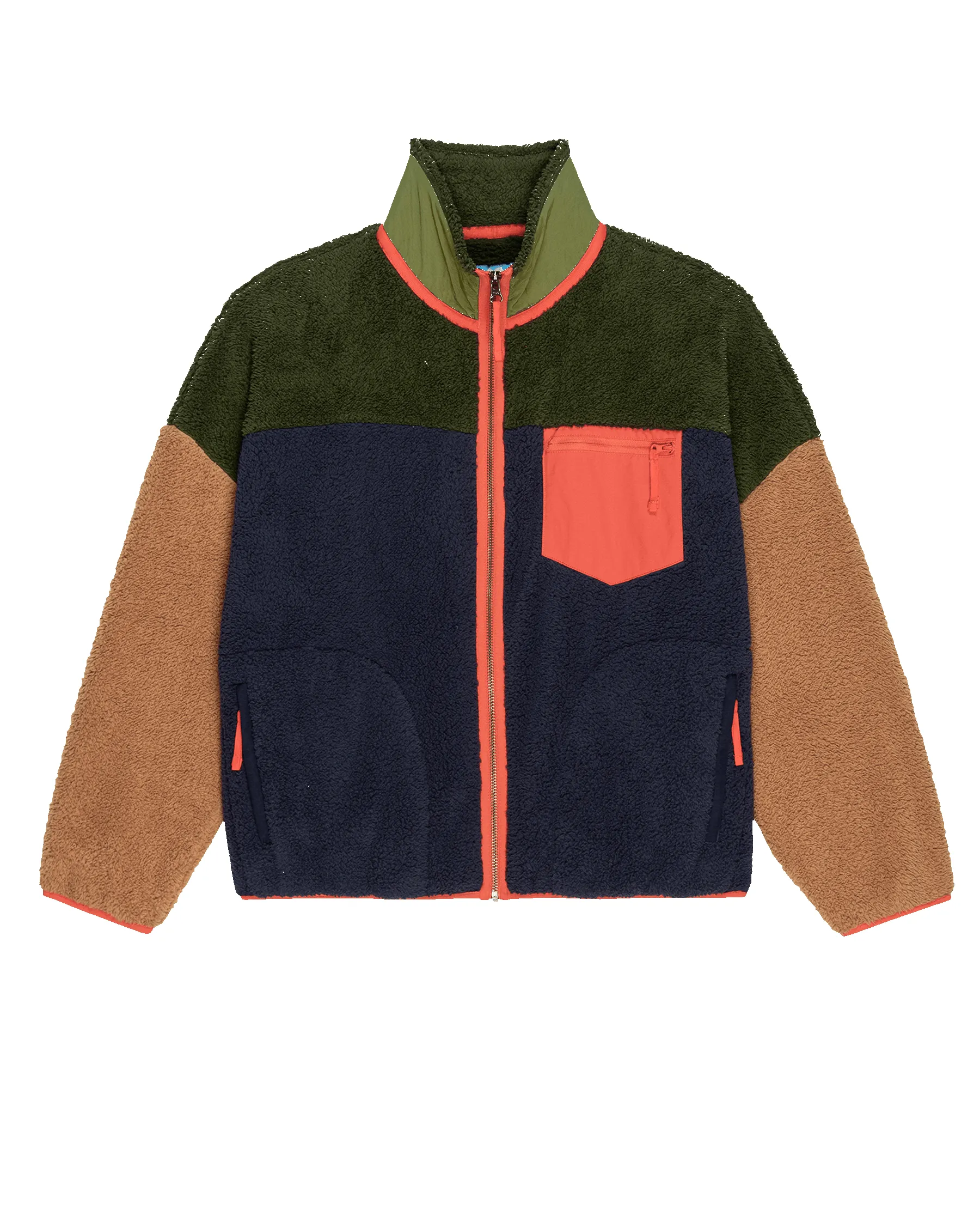 The Plush Colorblock Terrain Full-Zip. -- Mountain View and Midnight sold by THE GREAT. product image thumbnail 5
