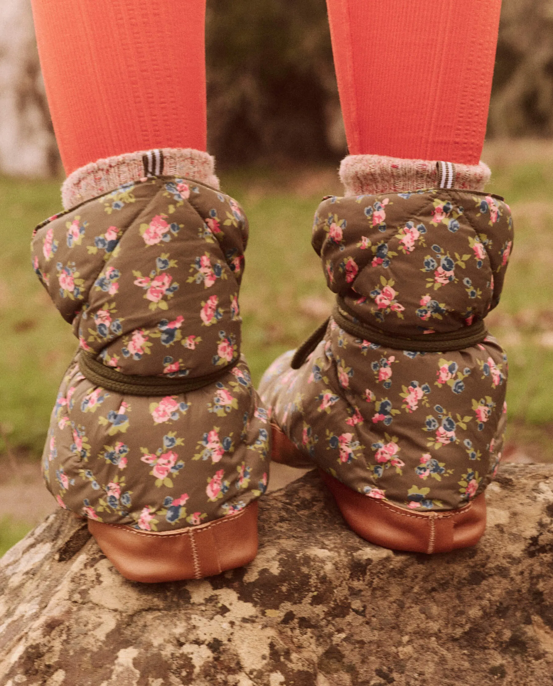 The Down Quilted Puffer Slipper. -- Cypress Basin Floral sold by THE GREAT. product image thumbnail 3