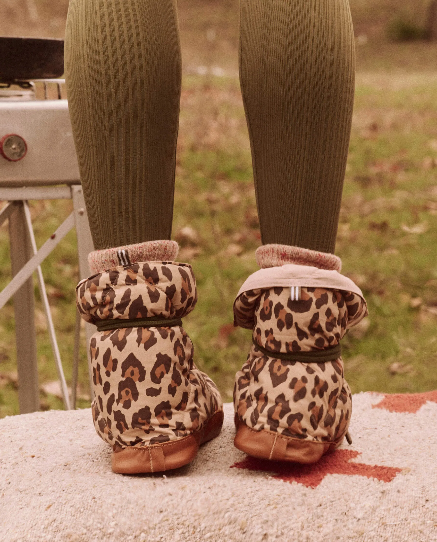 The Down Quilted Puffer Slipper. -- Snow Leopard sold by THE GREAT. product image thumbnail 4