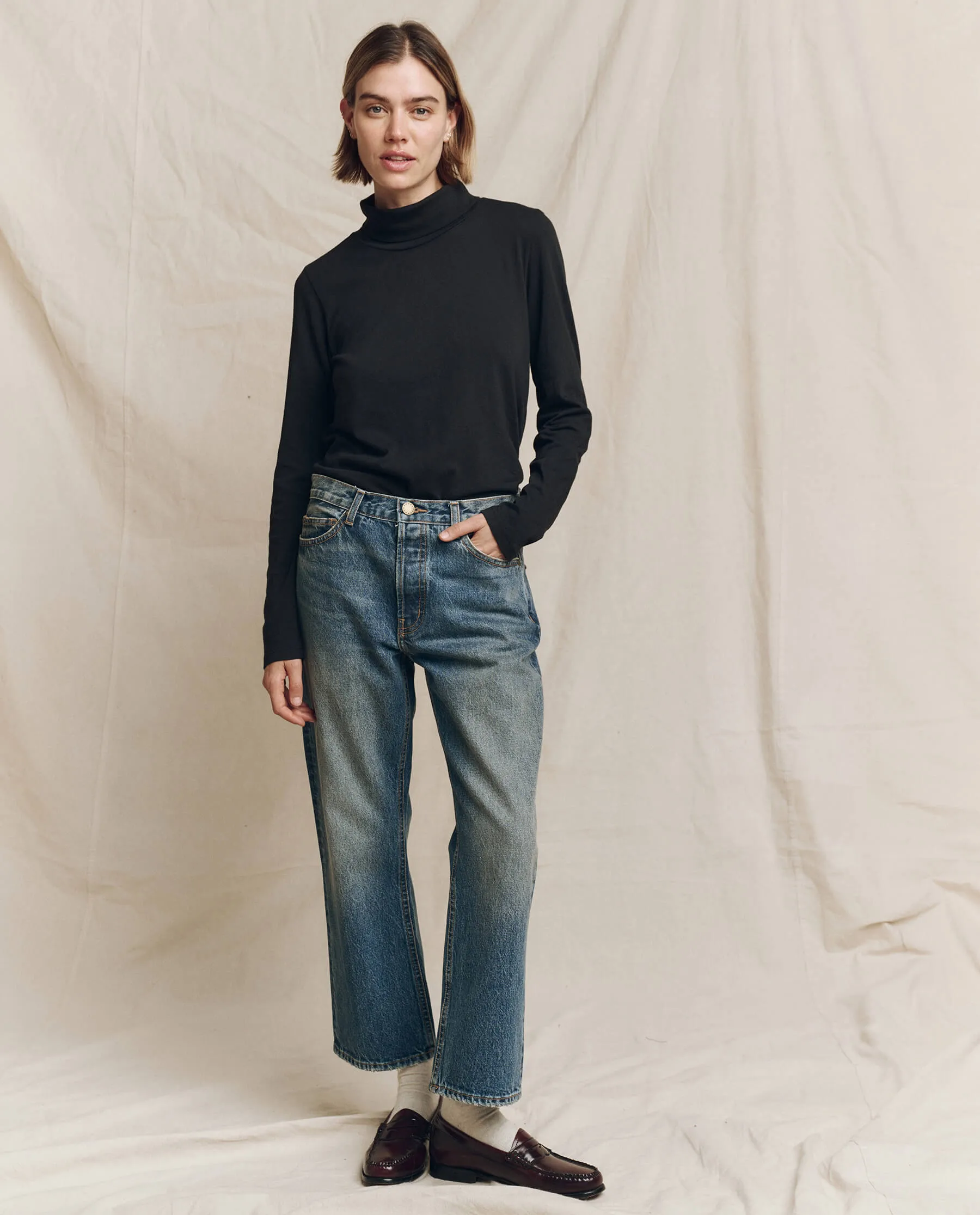 The Turtleneck. Solid -- Almost Black sold by THE GREAT. product image thumbnail 4