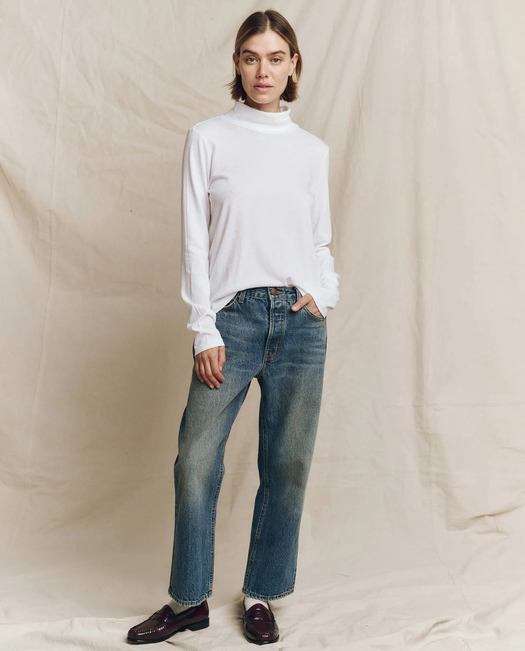 The Turtleneck. Solid -- True White sold by THE GREAT. product image thumbnail 4