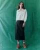The Leather Column Skirt. -- Black sold by THE GREAT.