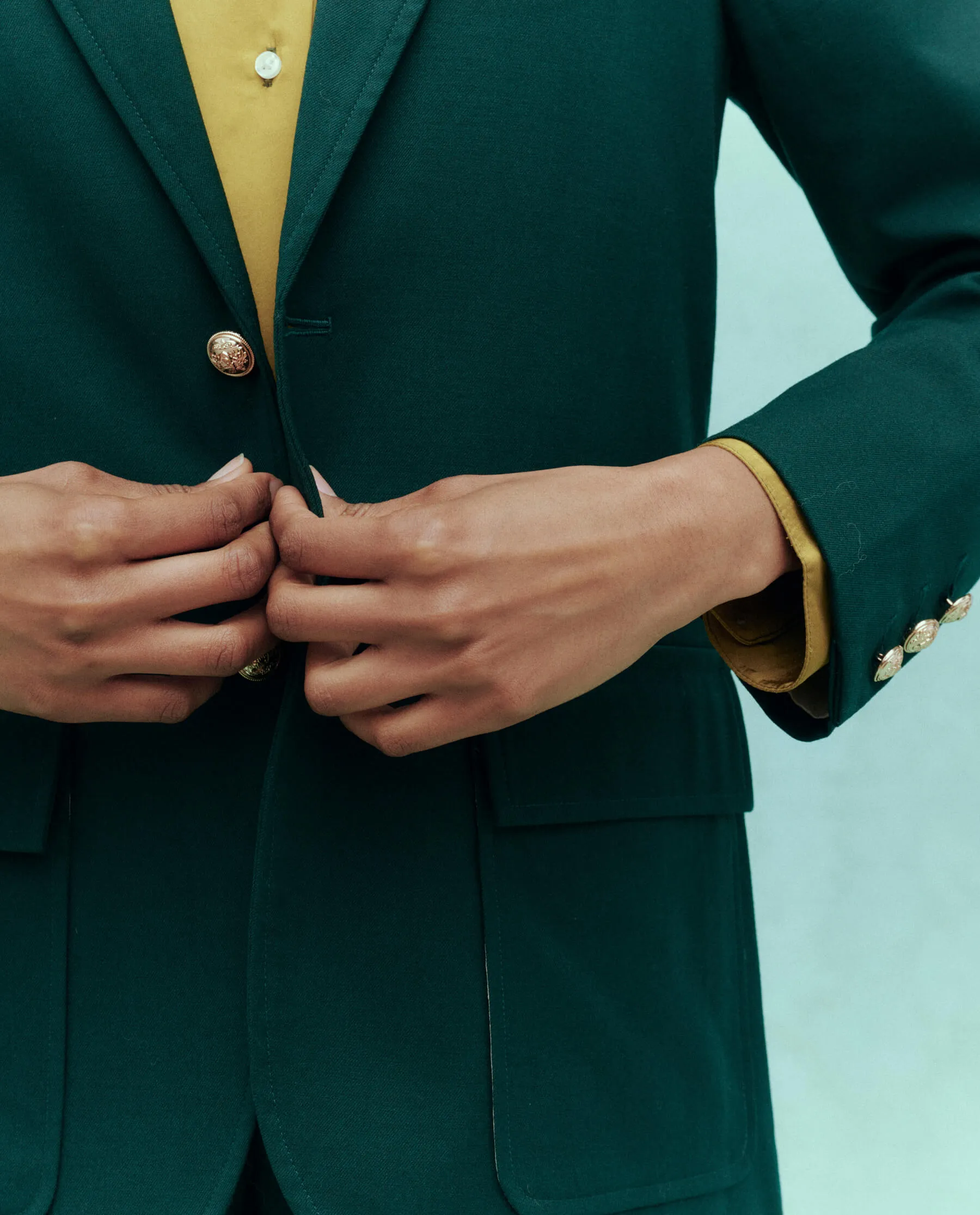 The Tailored Blazer. -- Winter Pine sold by THE GREAT. product image thumbnail 4