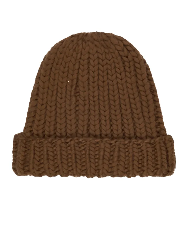 The Handknit Chunky Beanie. -- Santal sold by THE GREAT.