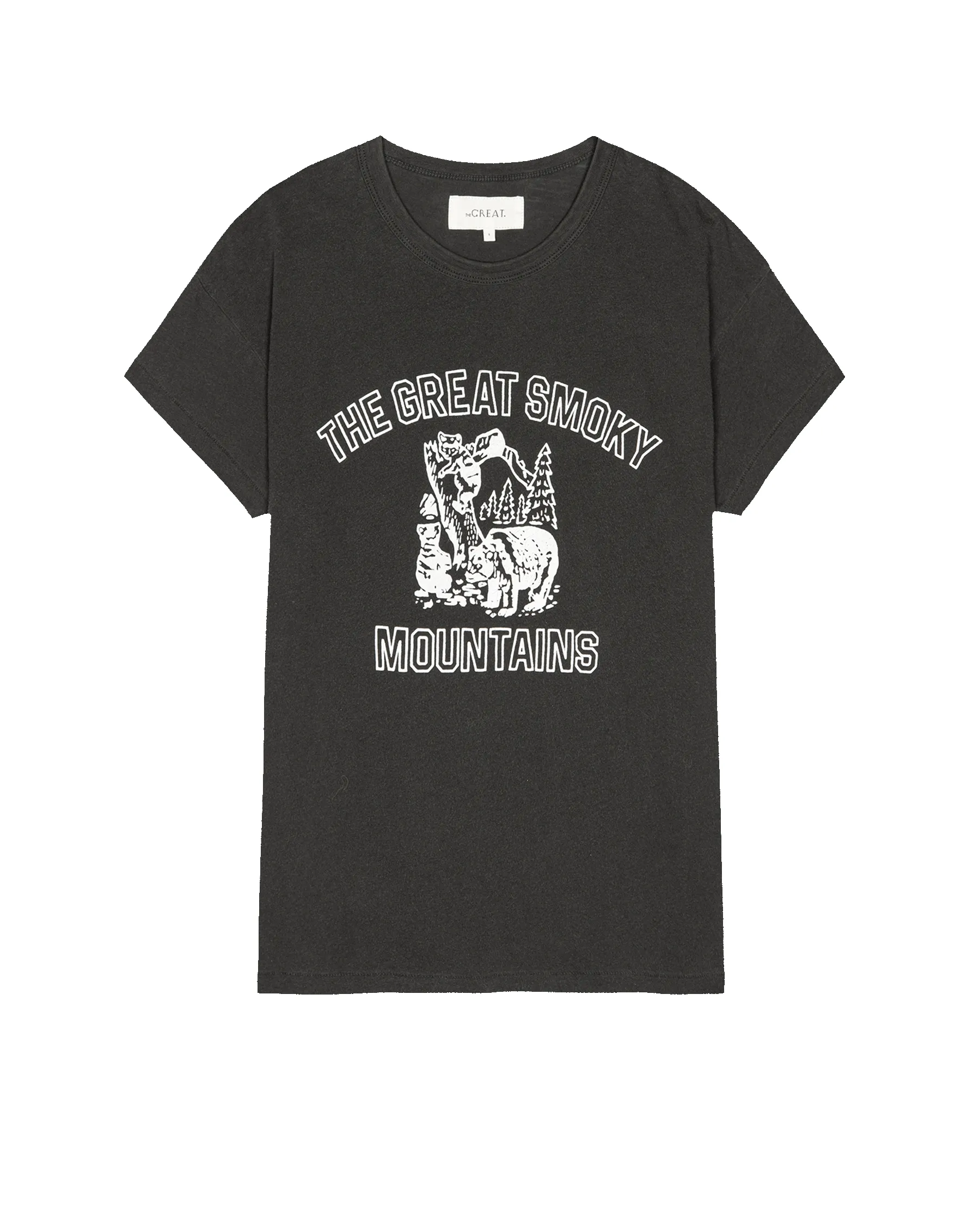 The Boxy Crew. Graphic -- Washed Black with Great Smoky Mountains Graphic sold by THE GREAT. product image thumbnail 5