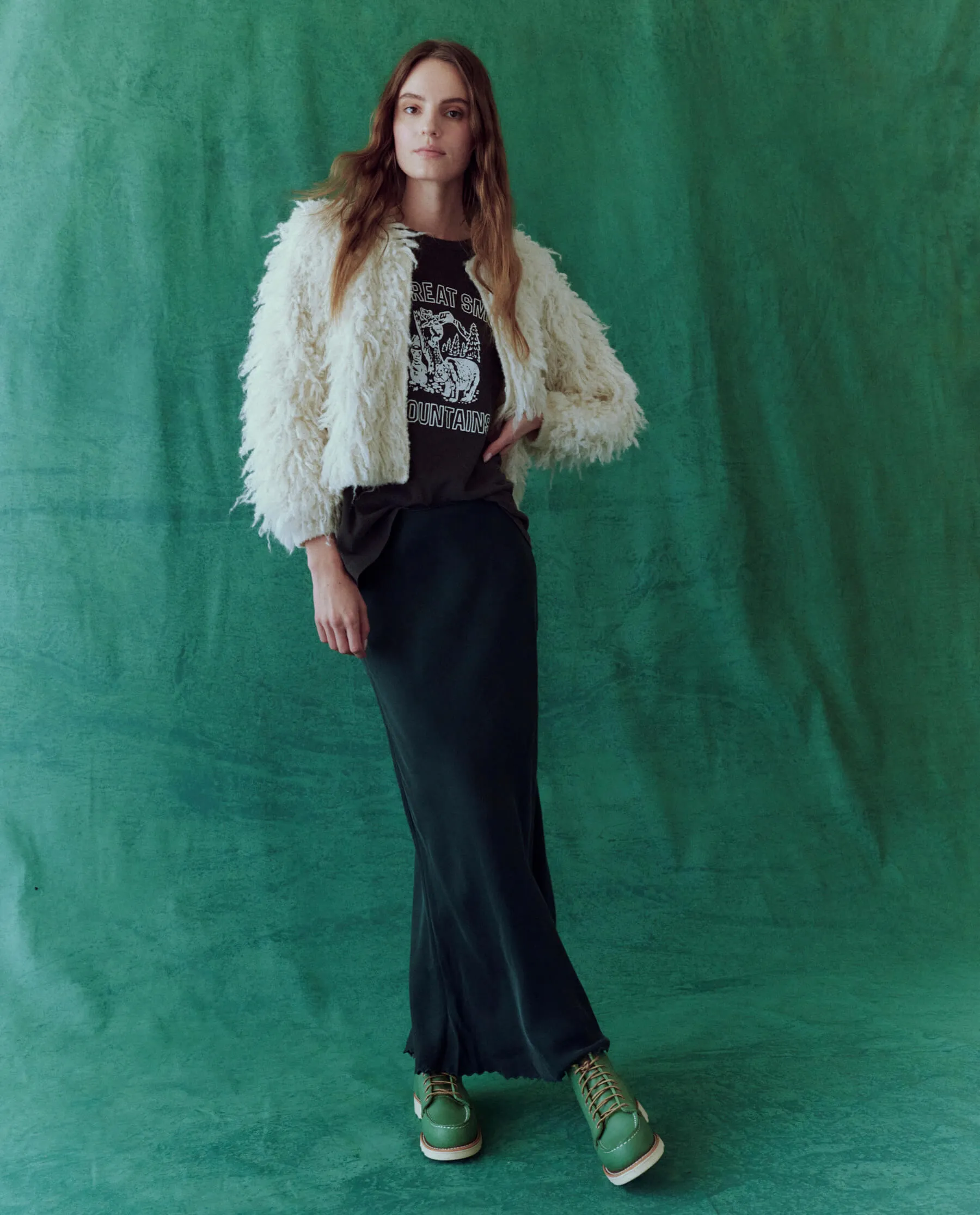 The Boucle Loop Cardigan. -- Soft White sold by THE GREAT. product image thumbnail 4