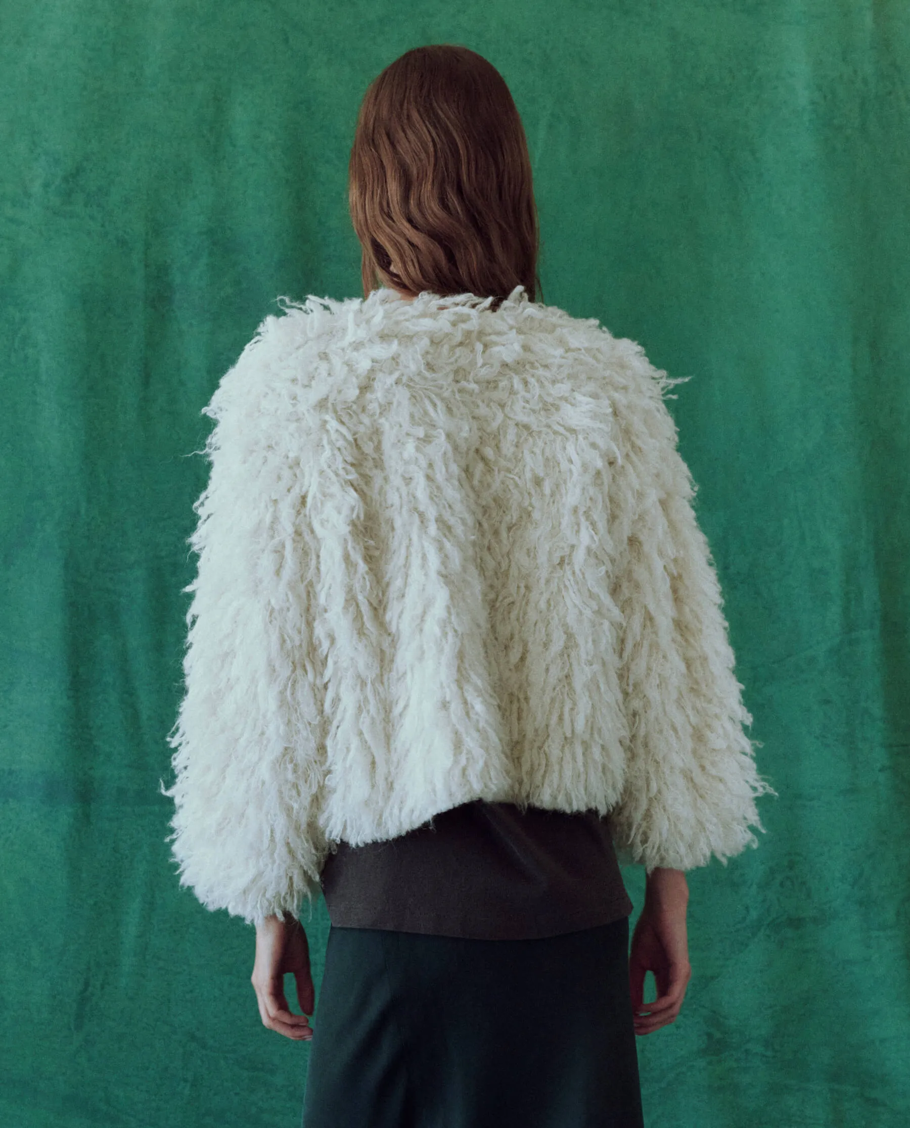 The Boucle Loop Cardigan. -- Soft White sold by THE GREAT. product image thumbnail 2