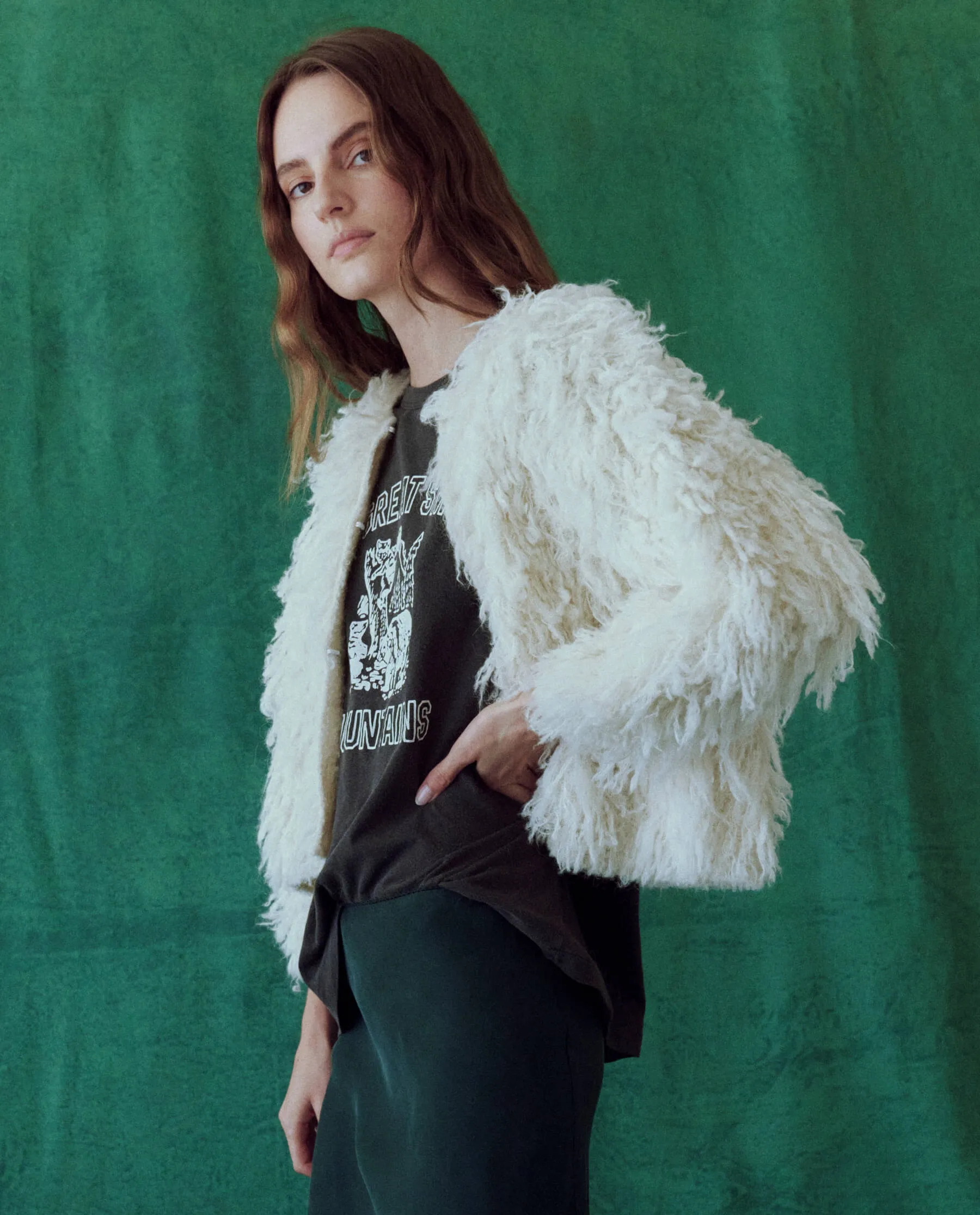 The Boucle Loop Cardigan. -- Soft White sold by THE GREAT. product image thumbnail 3