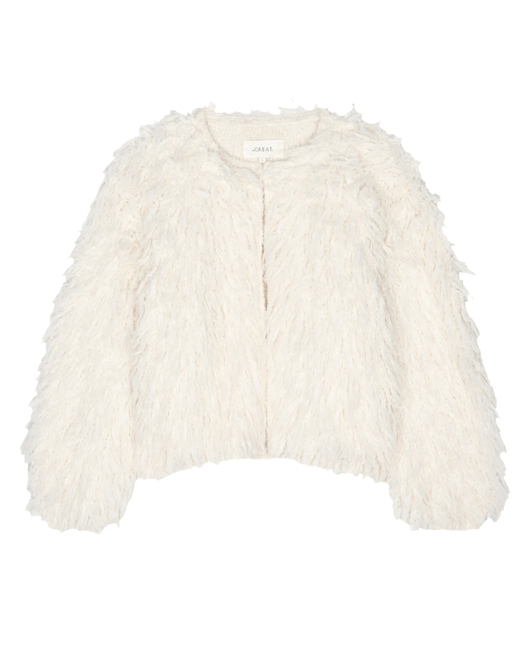 The Boucle Loop Cardigan. -- Soft White sold by THE GREAT. product image thumbnail 5