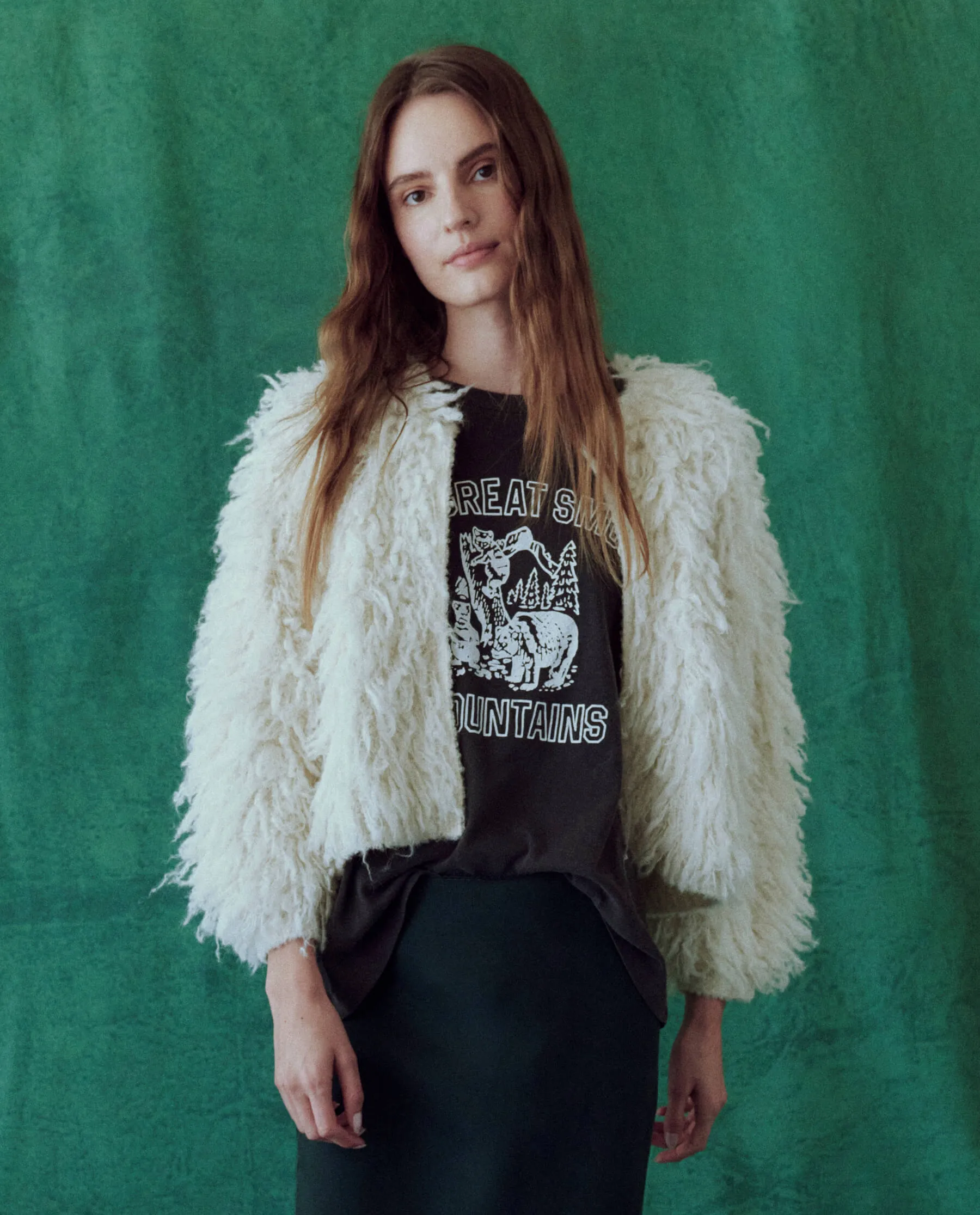 The Boucle Loop Cardigan. -- Soft White sold by THE GREAT.