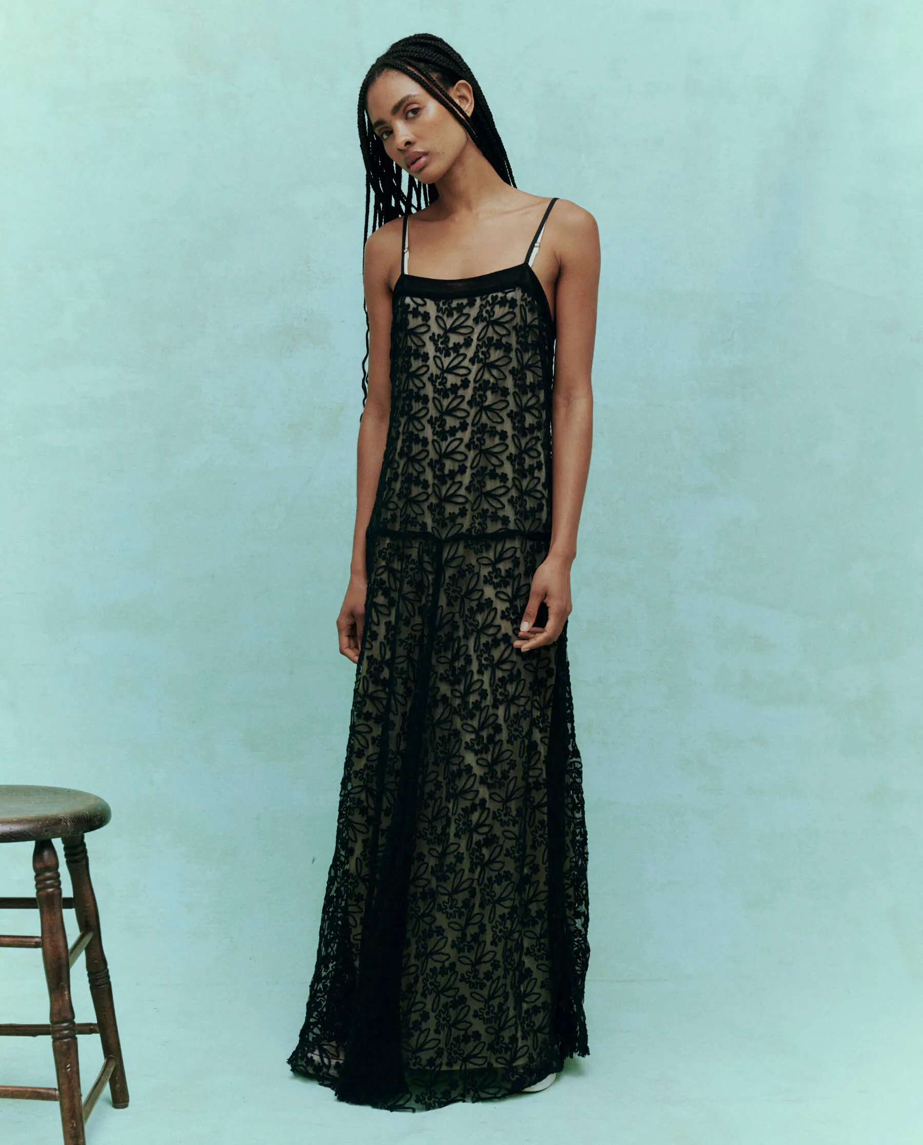 The Grace Dress. -- Black sold by THE GREAT.